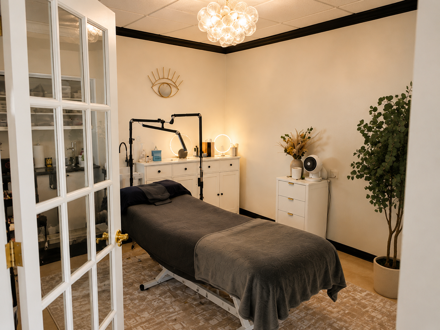 Inside the Bound by Beauty lash studio in Cape Coral, Florida
