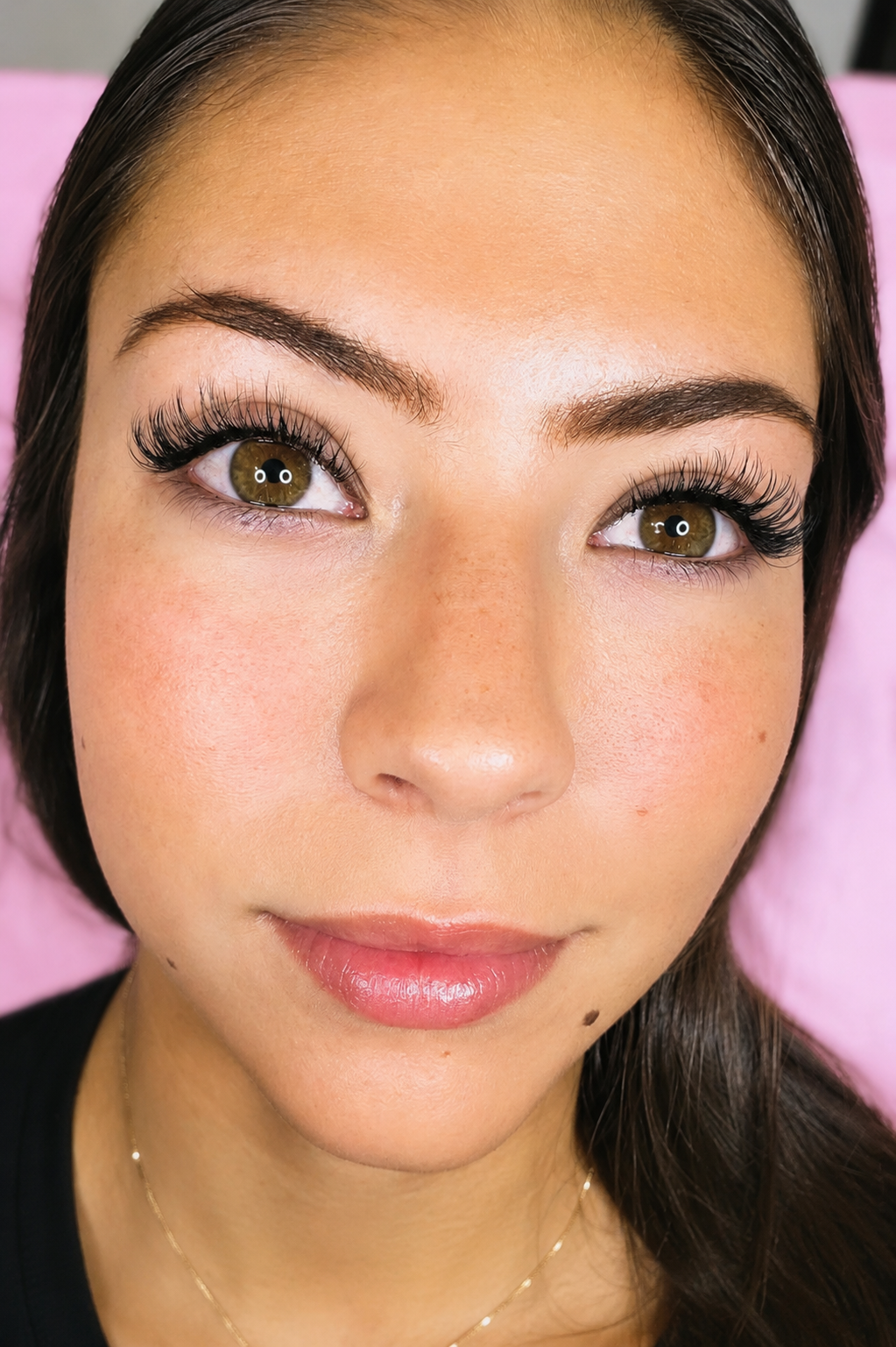 Natural glam lash set finished look on a Bound by Beauty client
